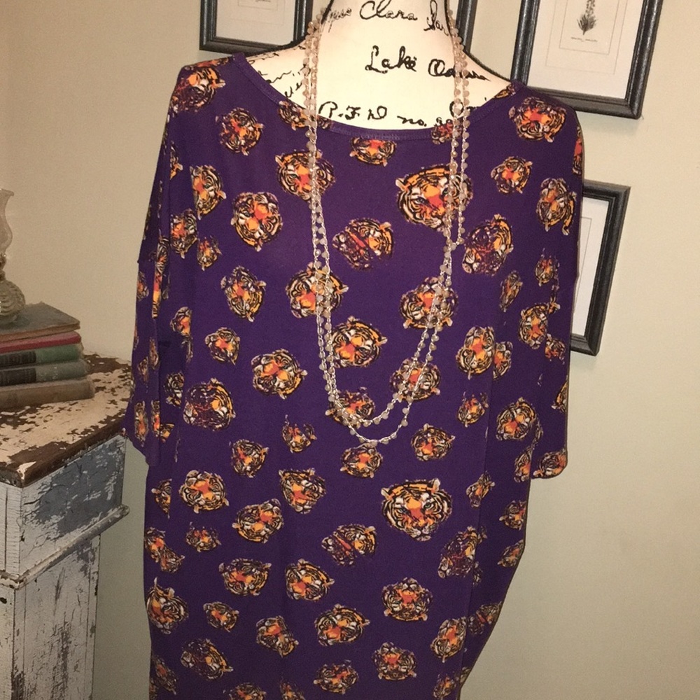 LuLaRoe Purple Tiger Print Dress